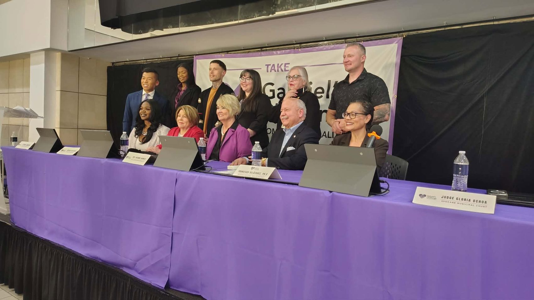 A panel of health, justice, and community leaders at a Gabriel's Challenge session